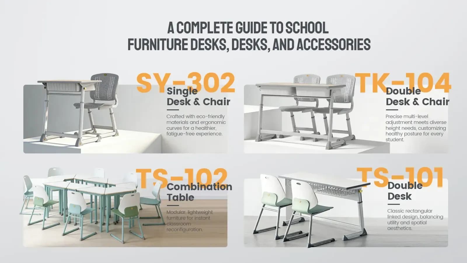 Cover image for A complete guide to school furniture desks types, designs, and accessories. Cover image for A complete guide to school furniture desks types, designs, and accessories.