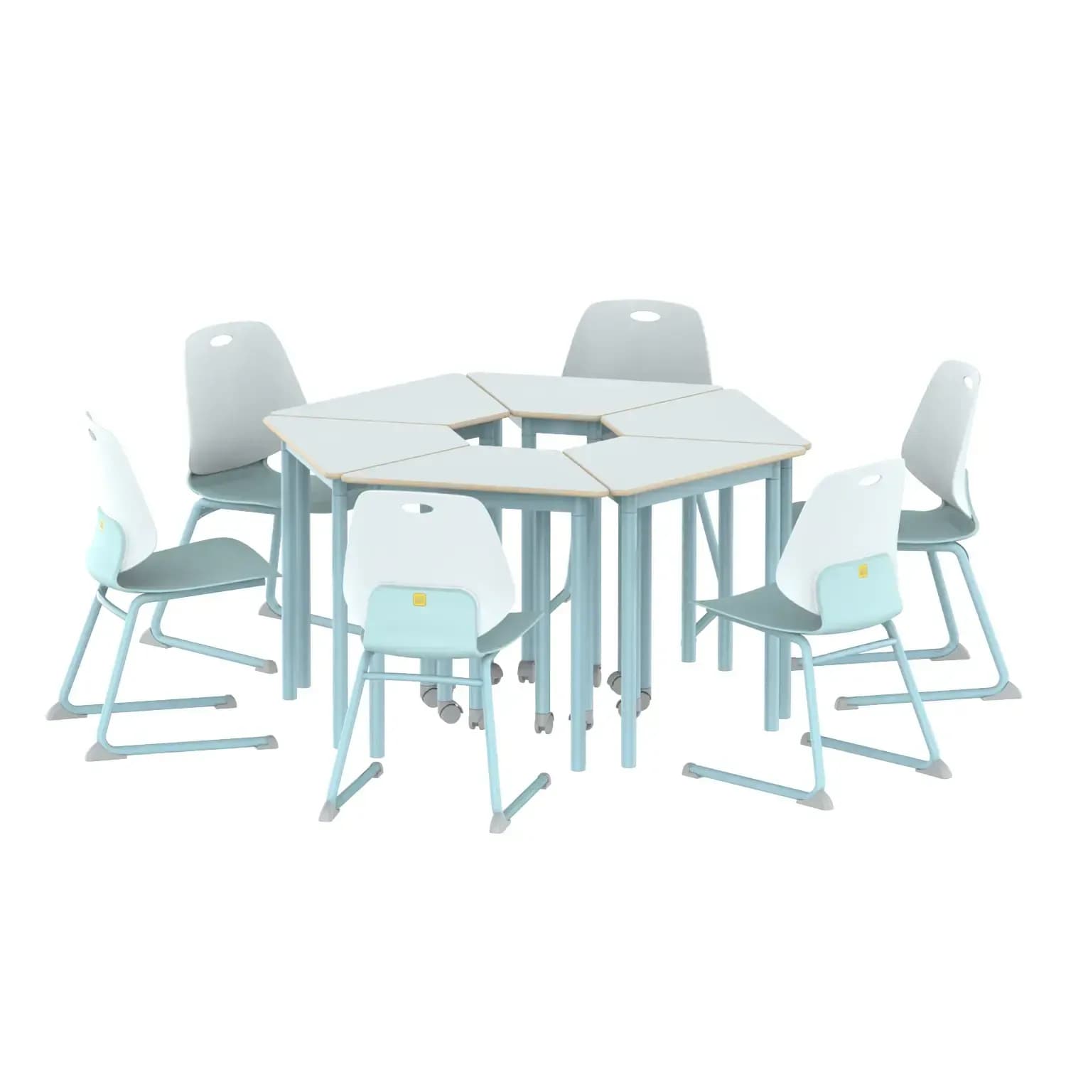 Combined desks and chairs – school spliced class seats TS-102 school furniture product Combined desks and chairs – school spliced class seats TS-102 school furniture product