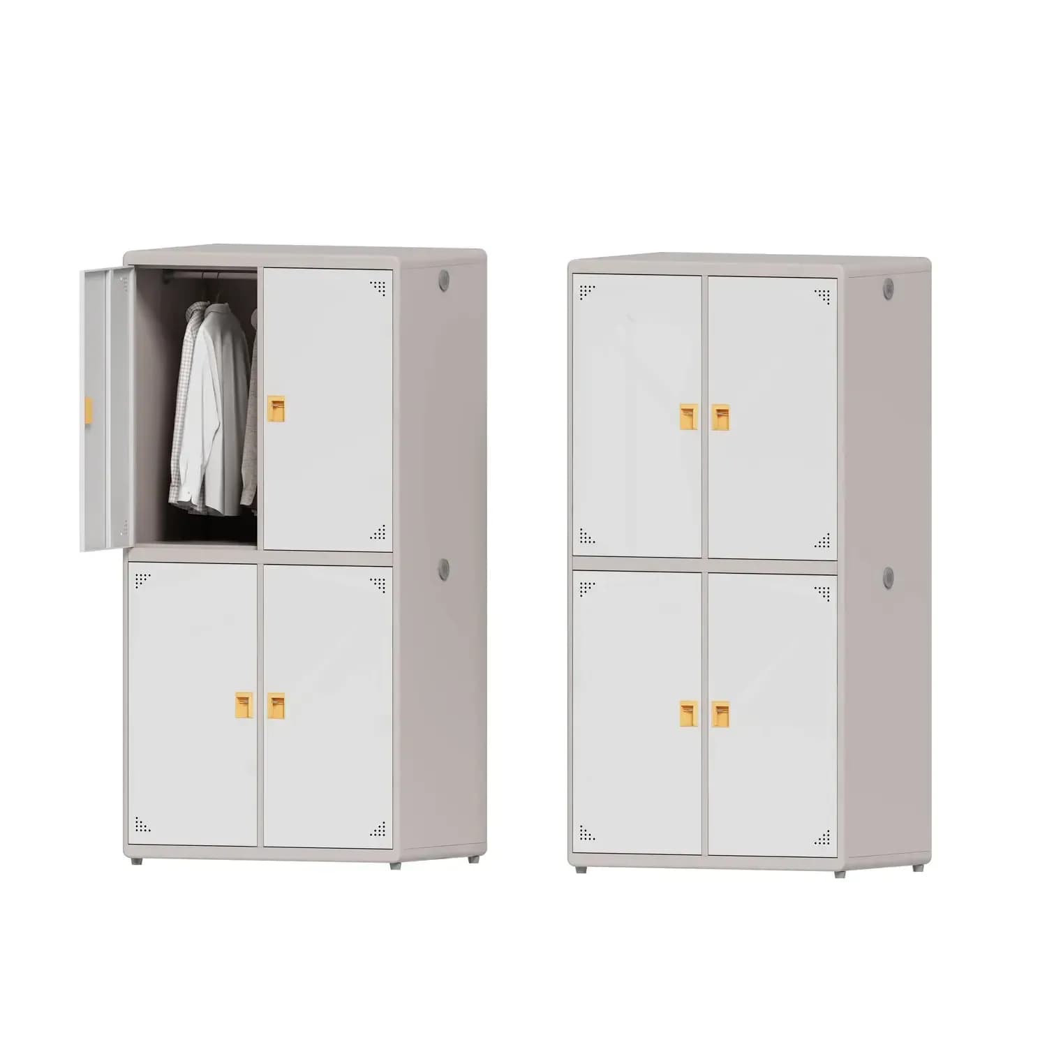 Metal four door wardrobe – school apartment wardrobe school furniture product Metal four door wardrobe – school apartment wardrobe school furniture product