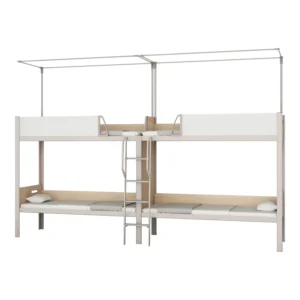 Four-Person Steel-Wood combined double bed-sw001