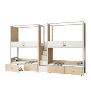 Four-Person Steel-Wood combined double bed-sw003