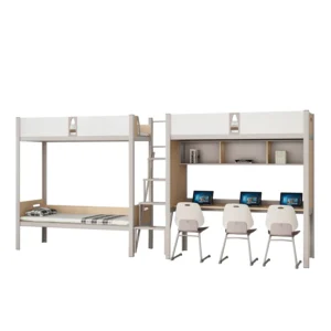 Three-Person Steel-Wood combined apartment bed-sw006