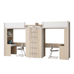 Two-Person Steel-Wood combined apartment bed-sw005